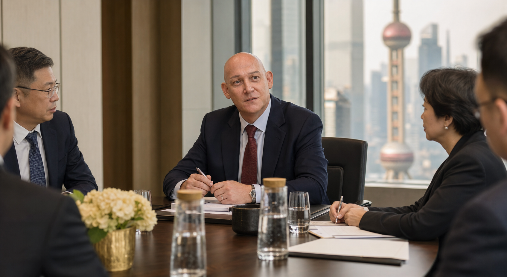 Stephen Ottewell advising senior leaders in Shanghai